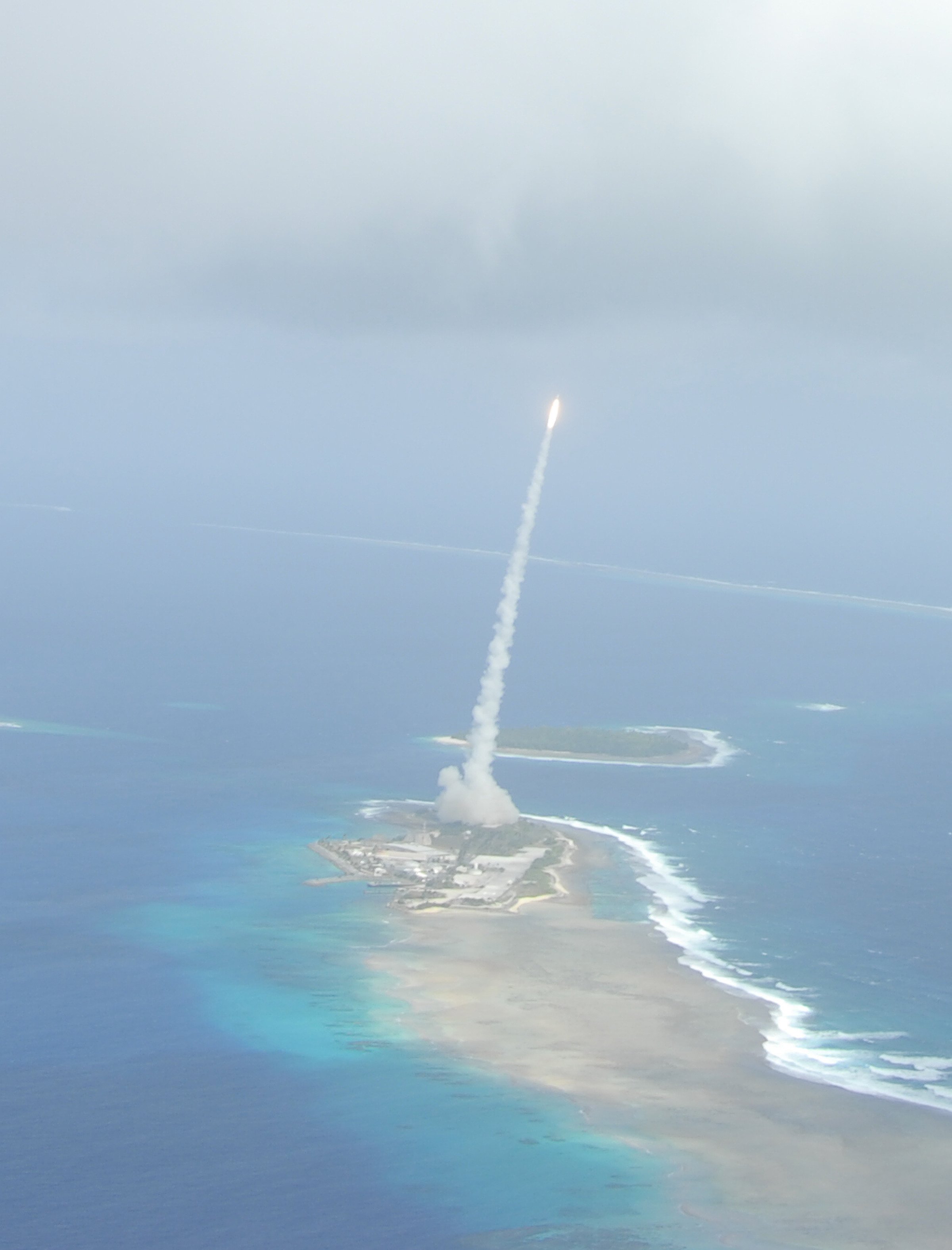 A target missile launch from Kwajalein Atoll in the Republic of the Marshall Islands