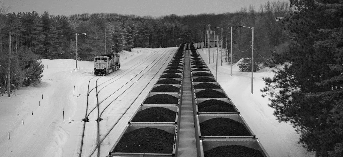 A train transporting coal