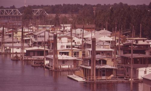 A 1970s photo of the Columbia Slough in Portland, OR