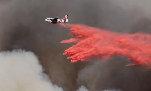 Phos-check drop during a wildfire. 