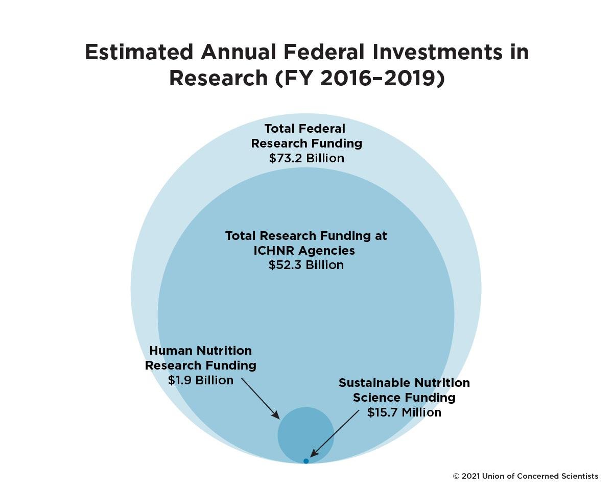 A figure showing Estimated Annual Federal Investments in Research (FY 2016–2019)