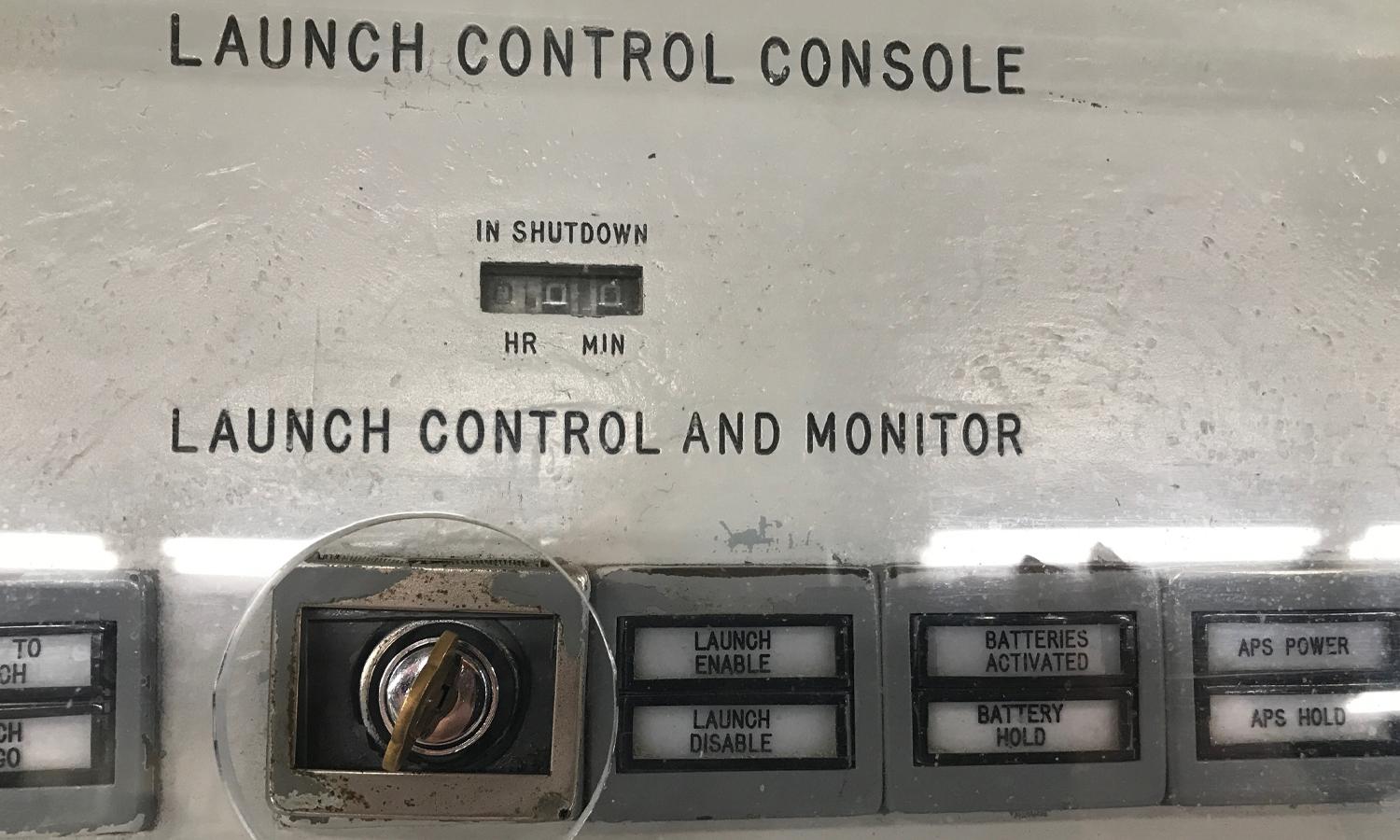 Nuclear launch control console.