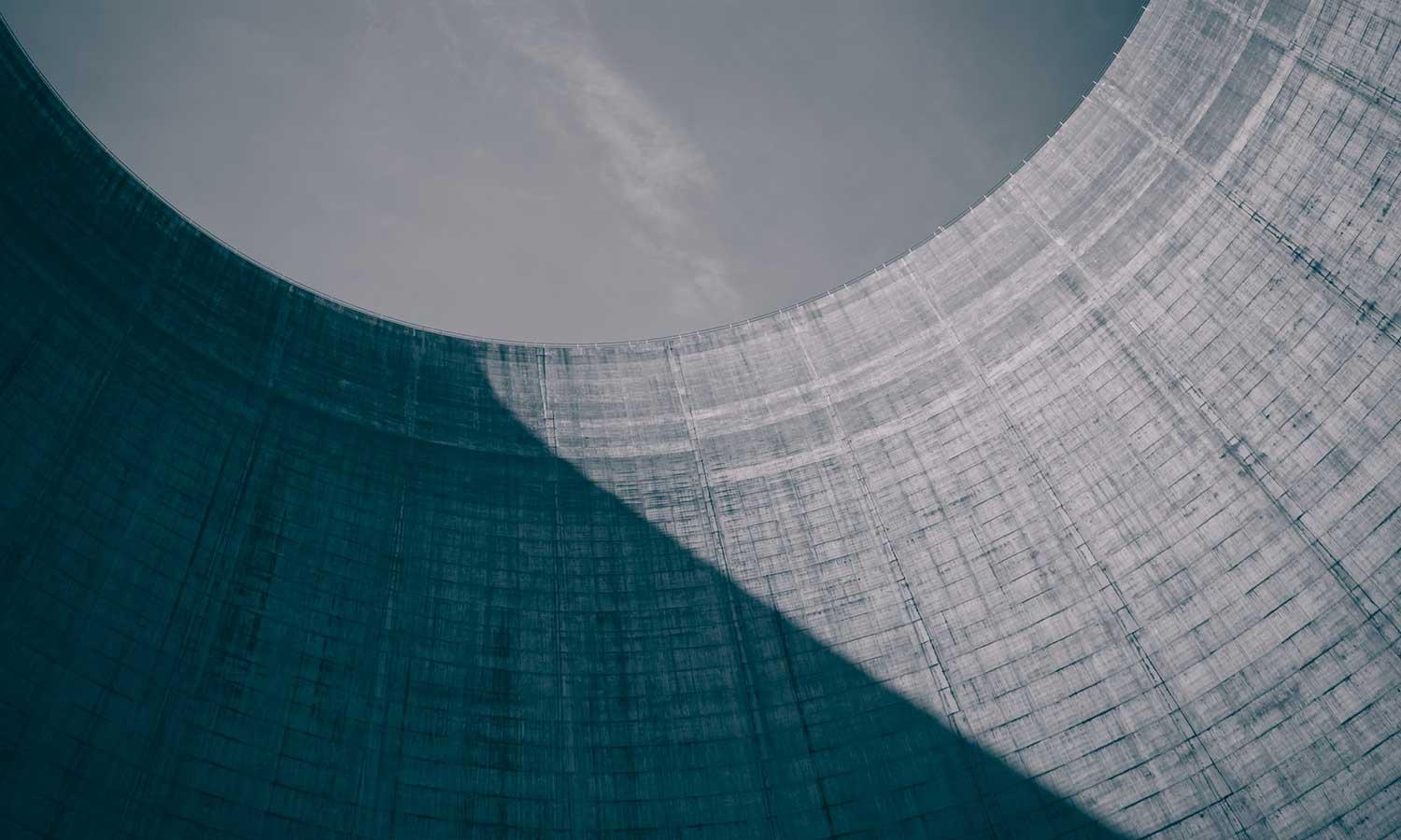 An artsy shot of cooling tower