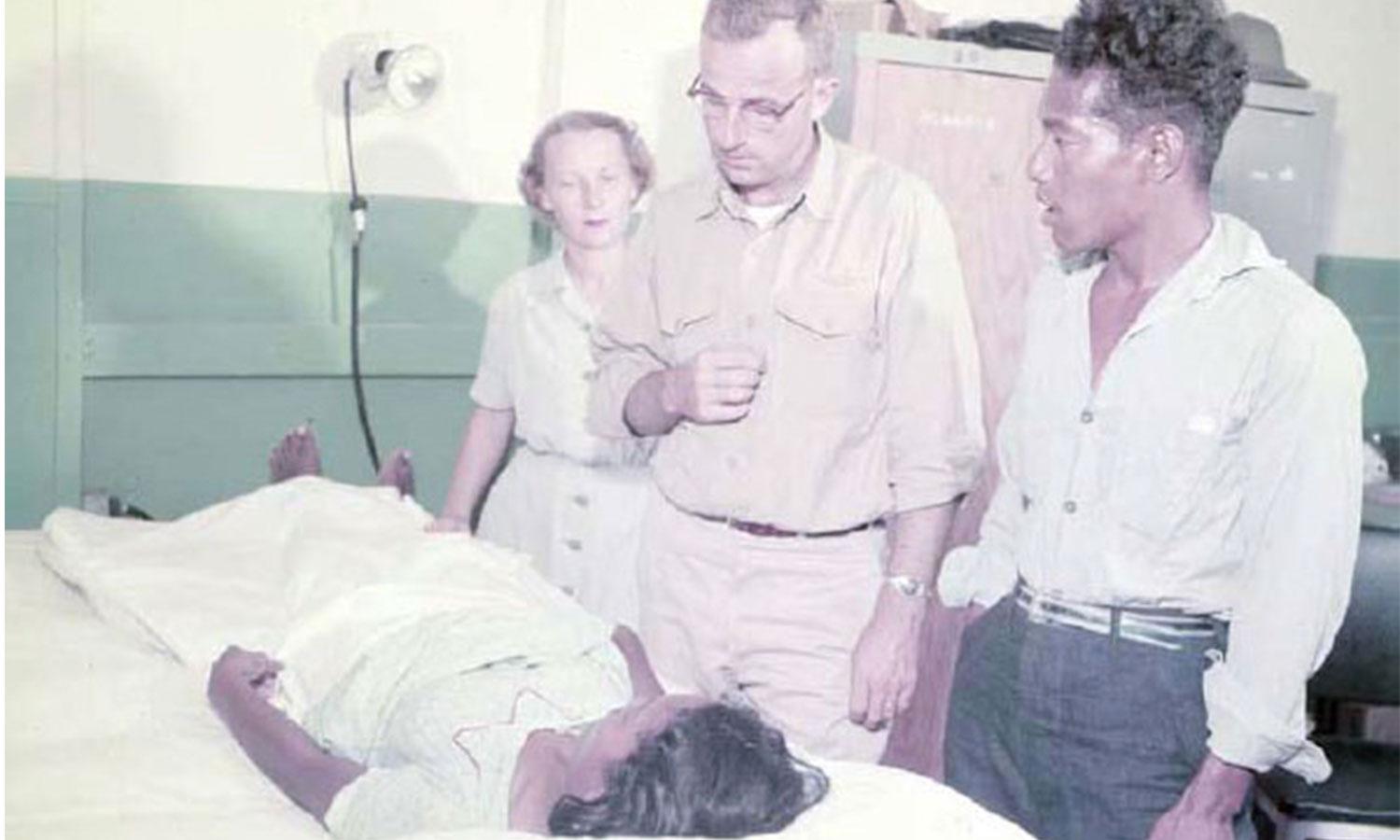 a medical examination on Kwajalein