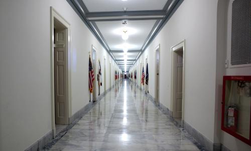 Corridor in the Longworth Congressional office building