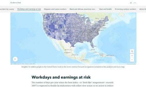 Too Hot to Work interactive maps