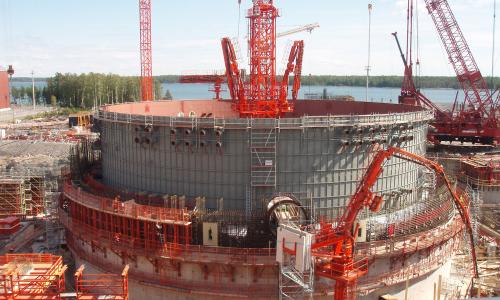 A reactor under construction.