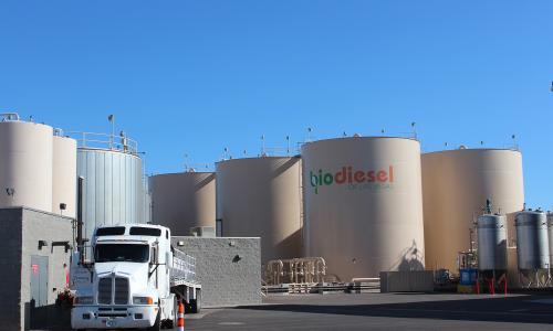 Biodiesel tanks at a biodiesel plant
