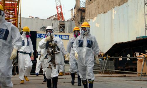 Workers at Fukushima